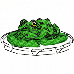 Frogs Embroidery Design 10